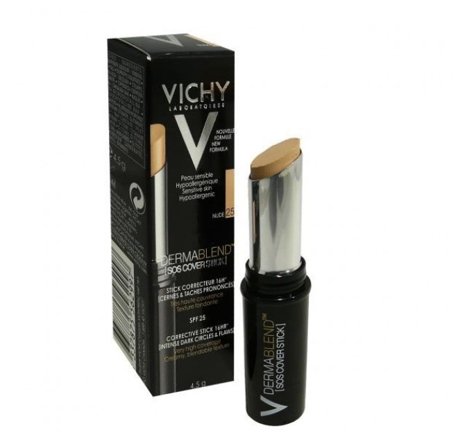 Корректирующий стик vichy dermablend 16 h nude 25 spf 25 4,5 г