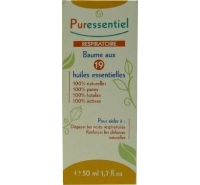Респираторный бальзам puressentiel с 19 эфирными маслами