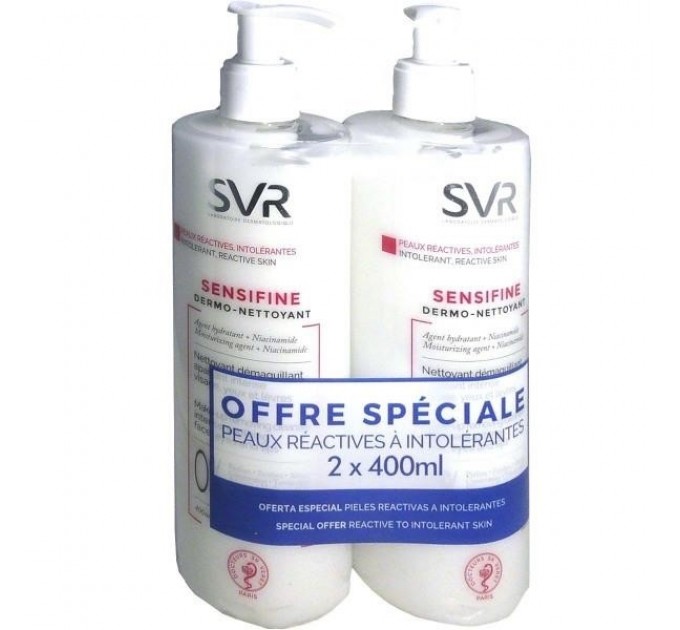 Svr sensifine dermo-cleanser 2x400мл