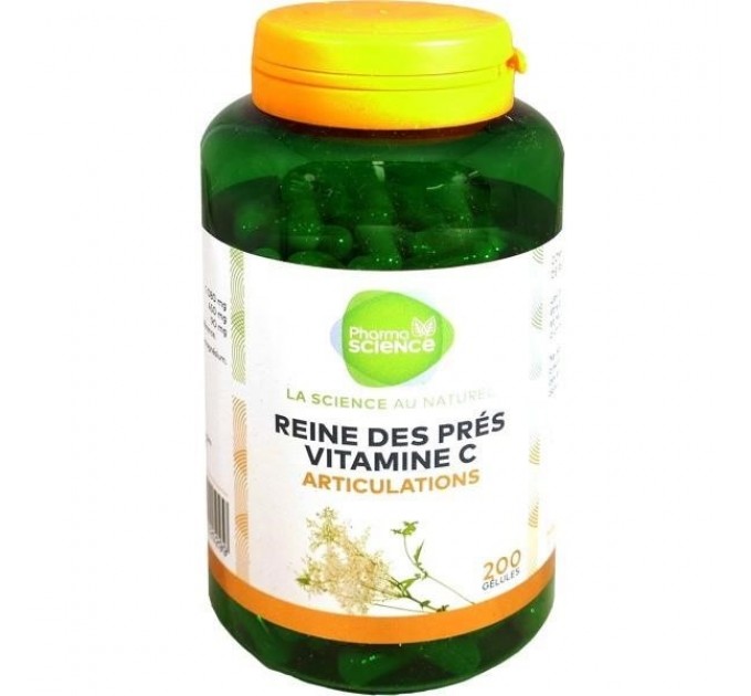 Pharmascience reine des pres, органический витамин c, 200 капсул