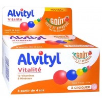 Алвитил виталит 30 жевательных таблеток со вкусом клубники