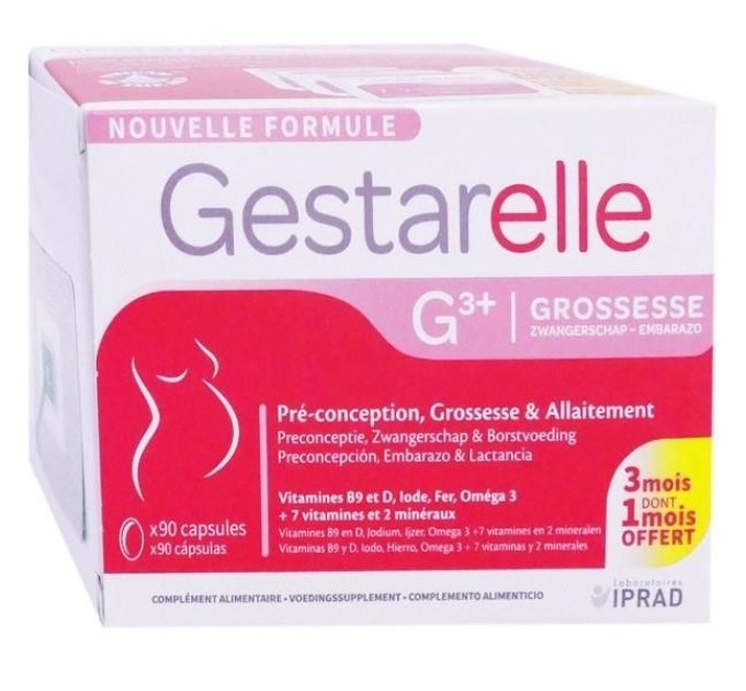 Витамины для беременных Gestarelle G3 + 90 капсул