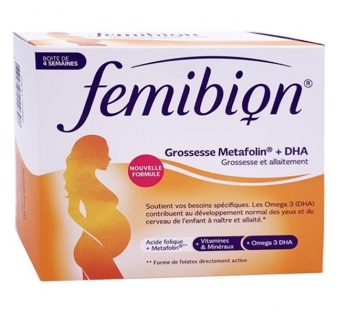 Женские капсулы при планировании и беременности FEMIBION Grossesse Metafolin + DHA