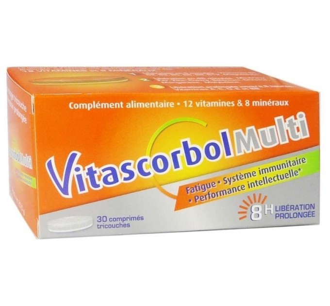 Мульти комплекс 12 витаминов и 8 минералов Vitascorbol Multi COOPER 30 таблеток
