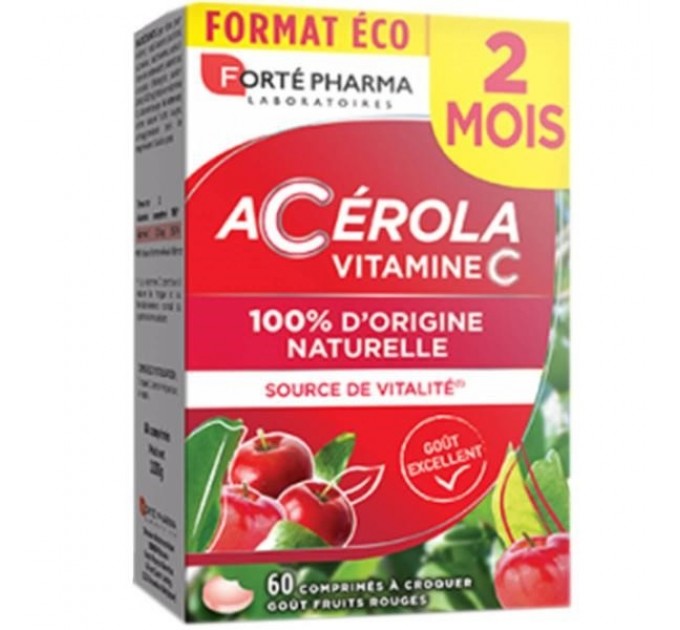 Витамины ацерола и витамин С ACEROLA Vitamin C FORTÉ PHARMA 60 таблеток