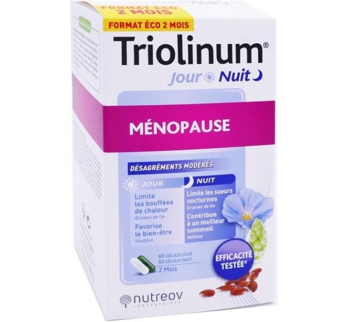 Комплекс при менопаузе TRIOLINUM Ménopause Jour/Nuit NUTREOV 120 капсул