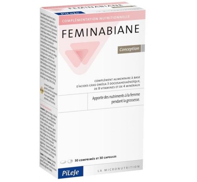 Витаминный комплекс при планировании и беременности Pileje Feminabiane 30 таблеток + 30 капсул