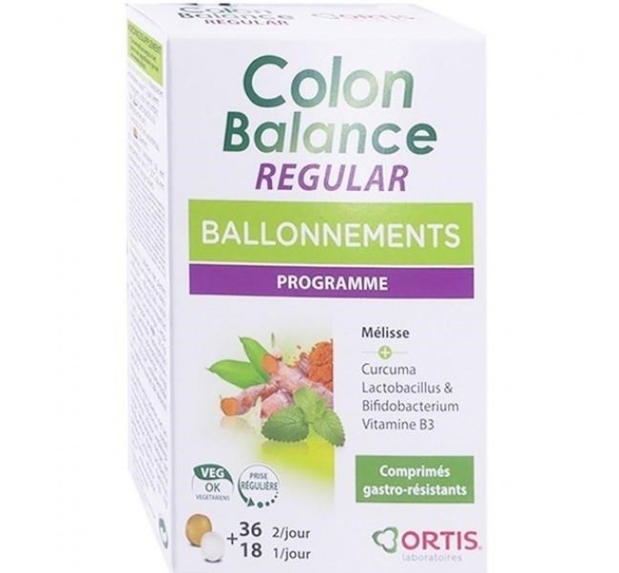 Ortis Colon Balance регулярное вздутие живота 36 + 18 таблеток