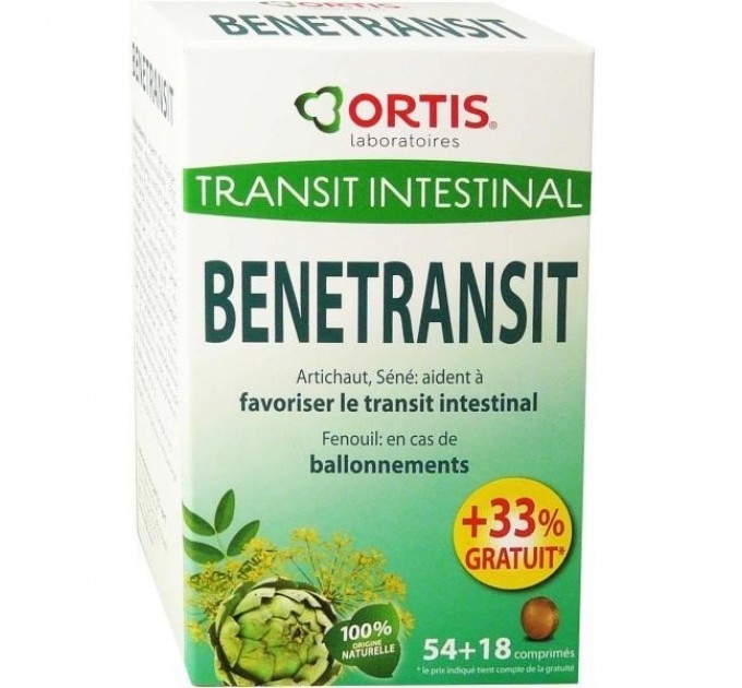 Ortis Benetransit способствует прохождению через кишечник 54 таблетки + 18 бесплатных