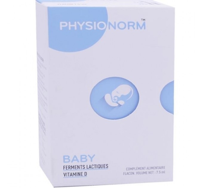 Physionorm Baby молочные закваски + витамин D 7,5 мл