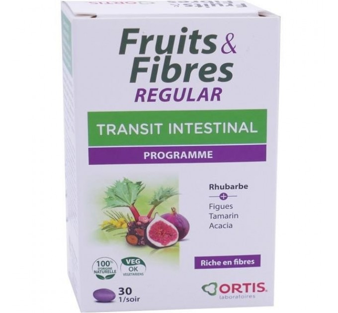 Фрукты и фрукты Fibers Regular Intestinal Transit 30 капсул