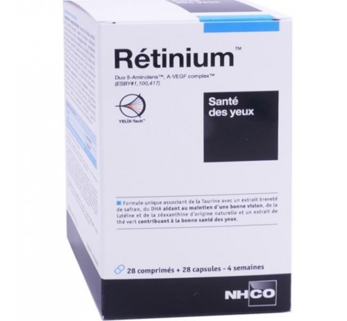 Капсулы для здоровья глаз NHCO Retinium 28 таблеток + 28 капсул 