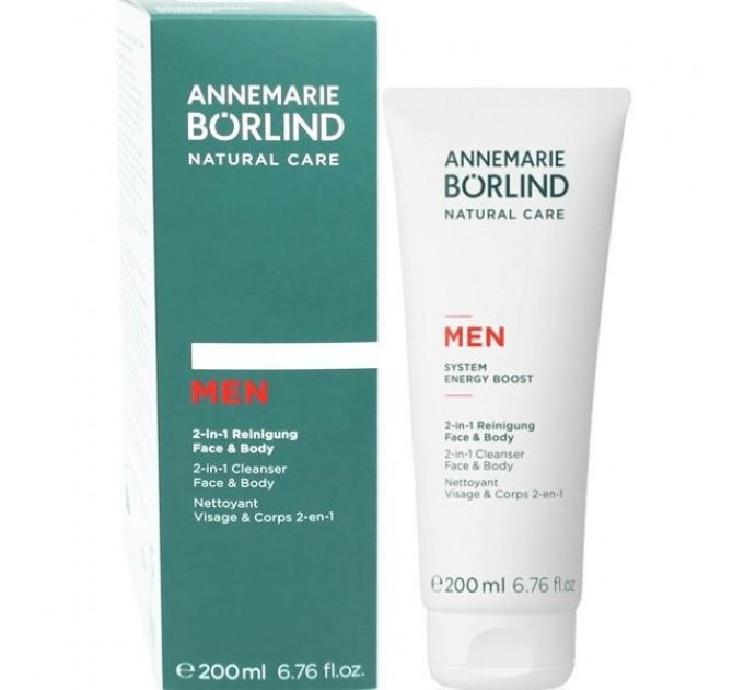 Очищающее средство и усилитель для лица Borlind Men Facial Cleanser & amp; Тело 200мл