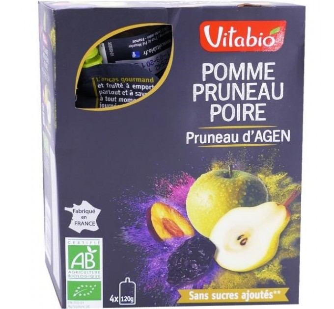 Vitabio Apple Prune Pear 4X120 G Органический