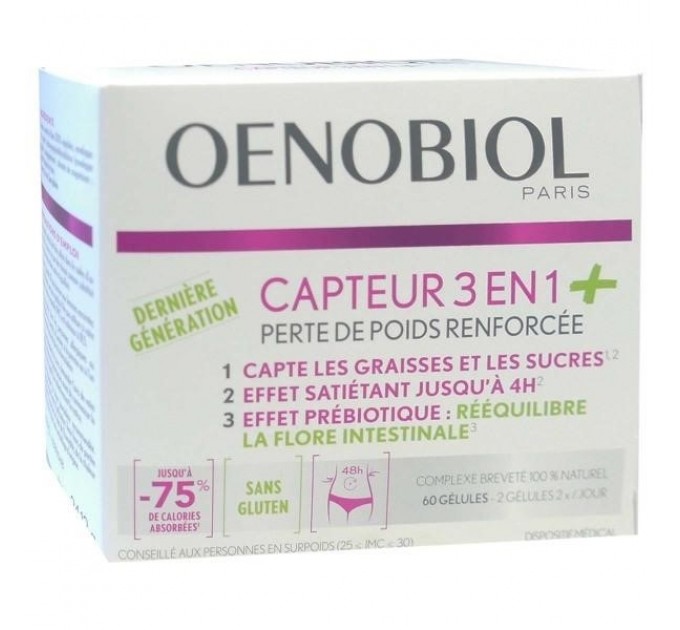 Oenobiol 3 в 1 датчик для похудения 60 капсул