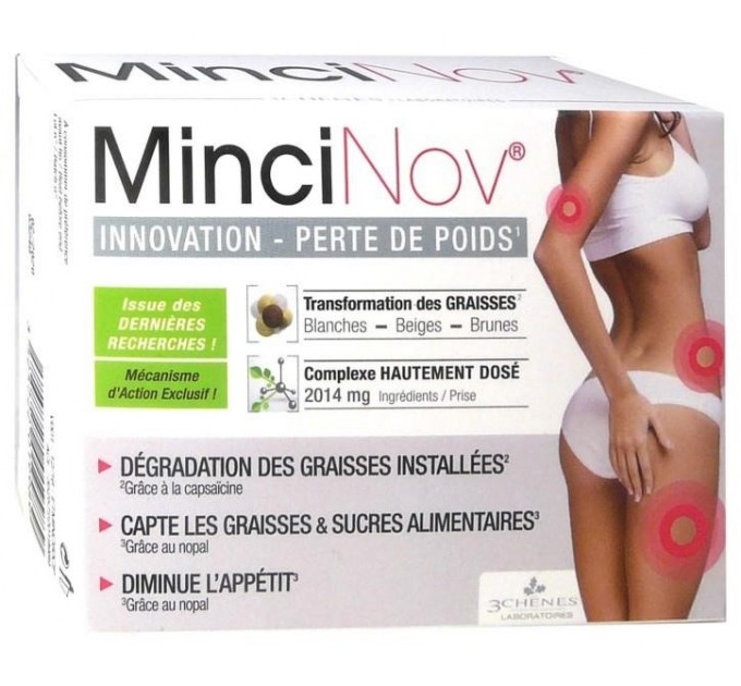 Капсулы для похудения на основе перца чили Chênes MinciNov Innovation Perte de Poids