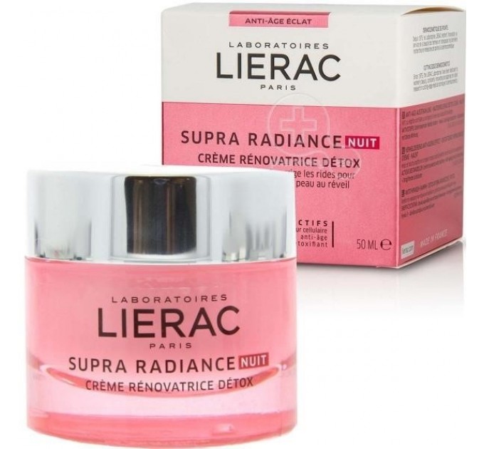 Lierac supra radiance night renovating detox cream 50ml восстанавливающий крем для лица