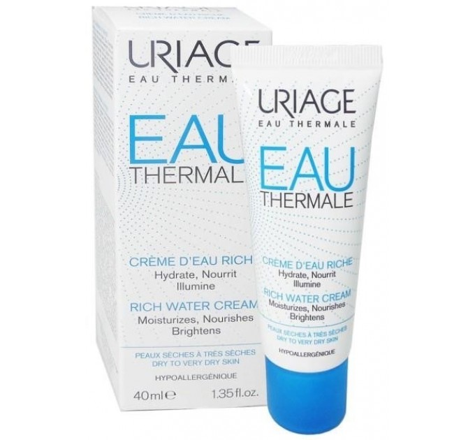 Uriage water. Урьяж Ватер крем. Крем Uriage male. Uriage Eau Thermale Rich Water Cream крем увлажняющий для лица. Uriage Eau Thermale легкий увлажняющий крем SPF 20.