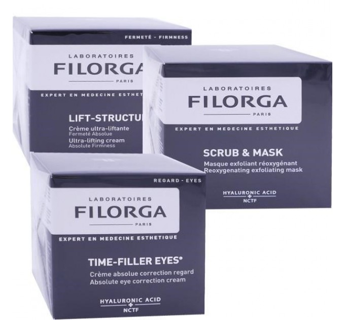 Набор Filorga Pack Time-Filler Eyes 15 мл + Scrub & Mask 55 мл + Lift-Structure 50 мл