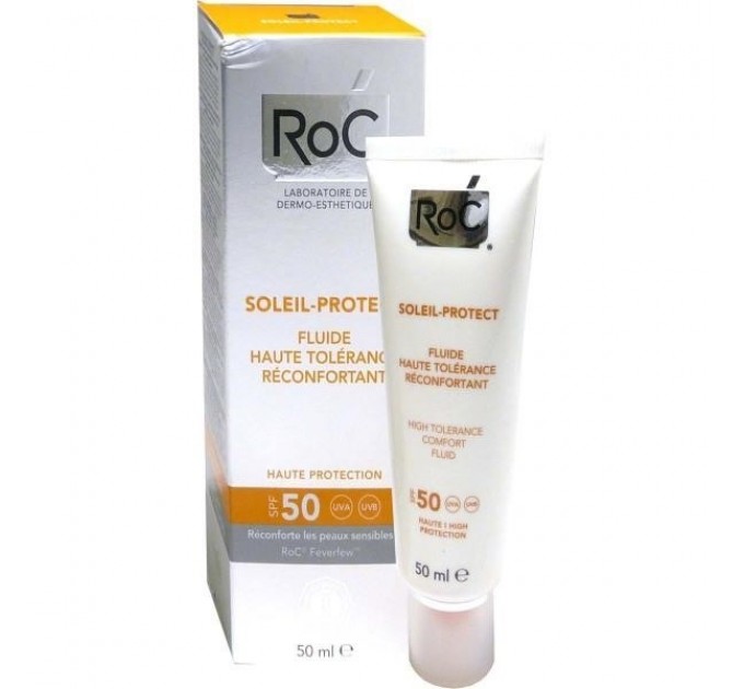 Roc soleil protect fluid spf50 с высокой толерантностью, комфорт 50 мл