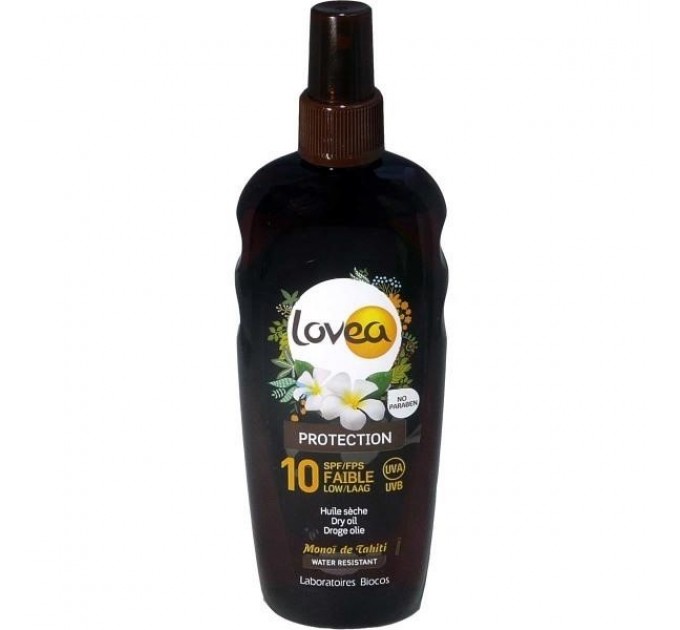 Lovea protection dry oil monoi de tahiti spf10 200мл
