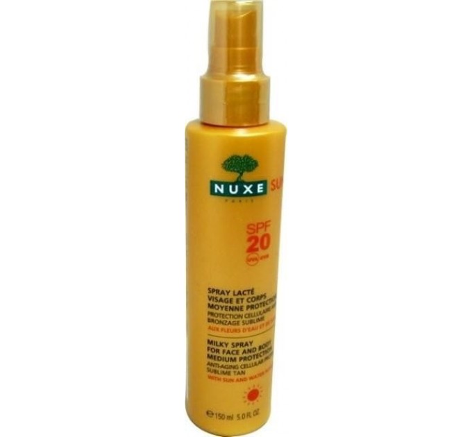 Nuxe солнцезащитный спрей lacte 20spf 150 мл