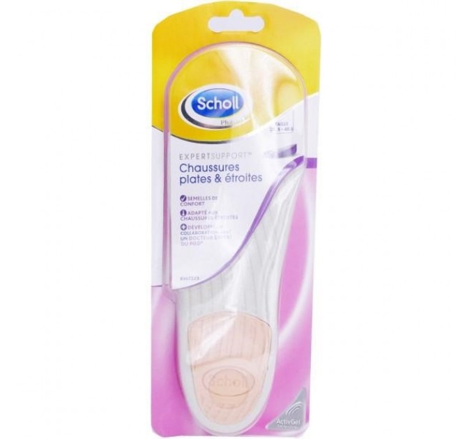 Стельки Scholl comfort Chaussures Plates для плоской и узкой обуви 35,5-40,5