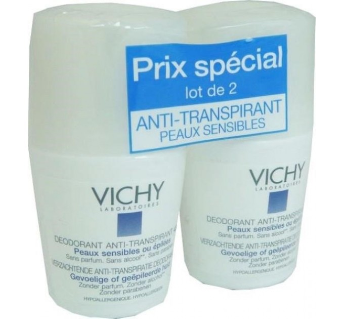 Дезодорант vichy anti-transp для чувствительной кожи 50 мл набор из 2