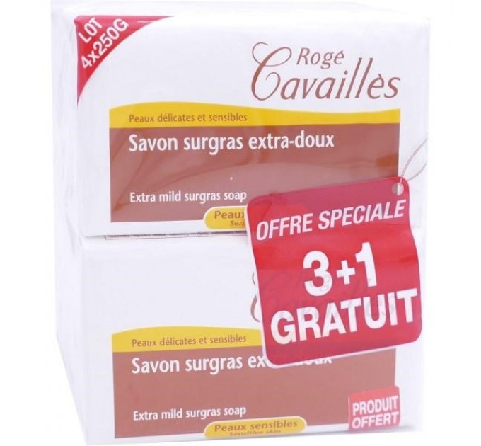 Мыло roge cavailles extra-mild surgras 4x250g