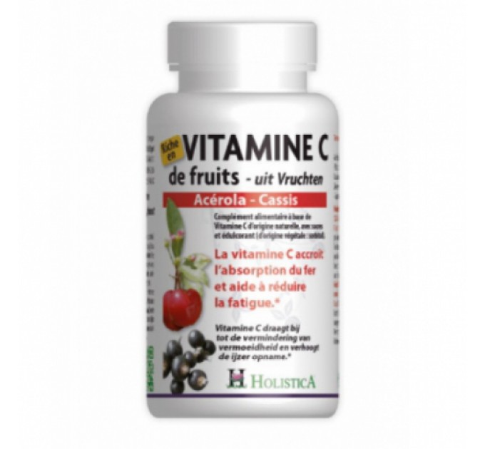 Витамины с ацеролой и черной смородиной Holistica Vitamine C de Fruits 60 таблеток
