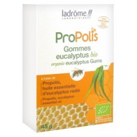 Прополис с эвкалиптом от боли в горле Ladrôme Propolis Gommes Eucalyptus Bio 45 г
