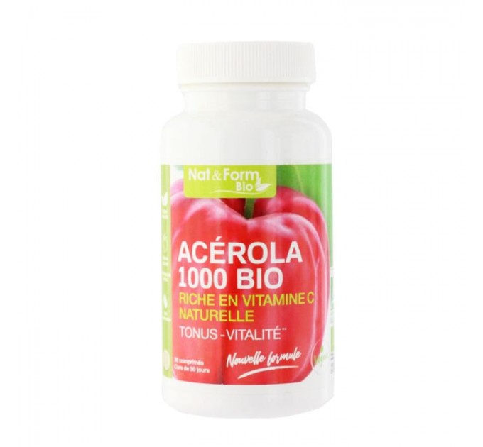 Капсулы Ацерола 1000 Acérola bio Nat & Form 30 таблеток