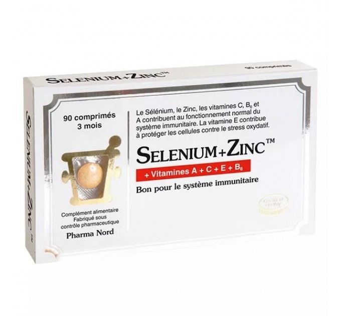 Антиоксиданты селен и цинк Pharma Nord Sélénium + Zinc 90 таб
