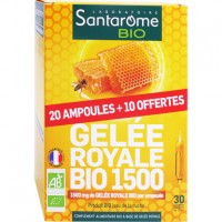 Маточное молочко SANTAROME Organic Royal Jelly 1500 мг 20 ампул