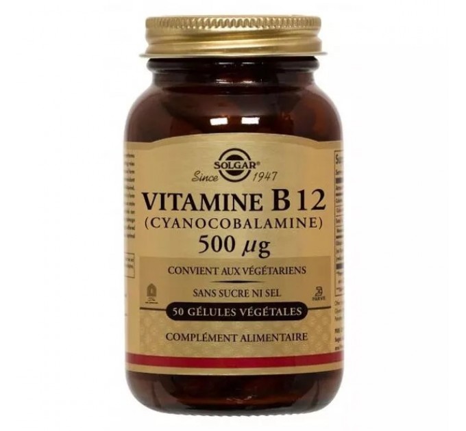 Витамин B12 Solgar Vitamine B12 cyano Cobalamine 500 microg 50 капсул